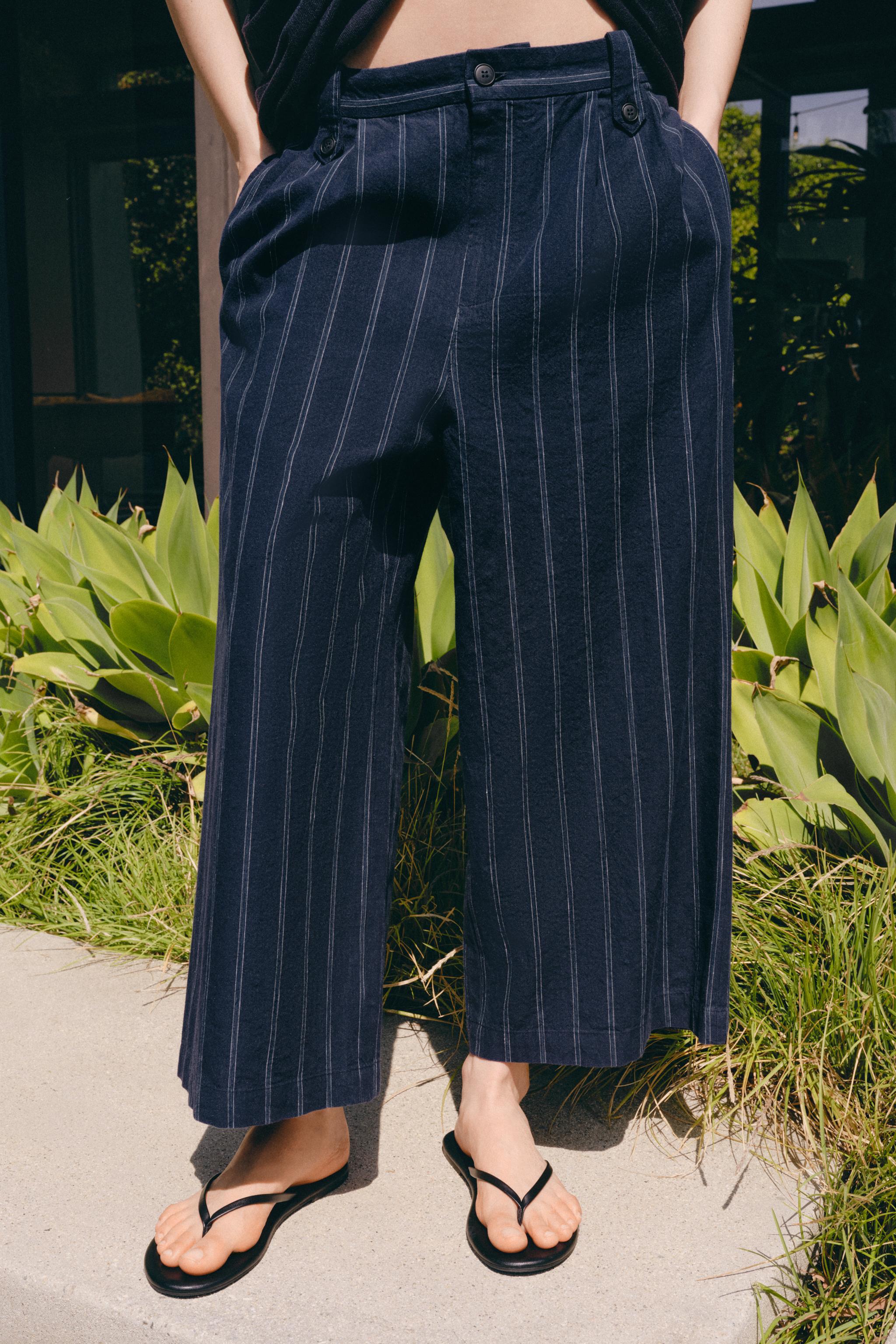 STRIPED LINEN PANTS ZW COLLECTION
